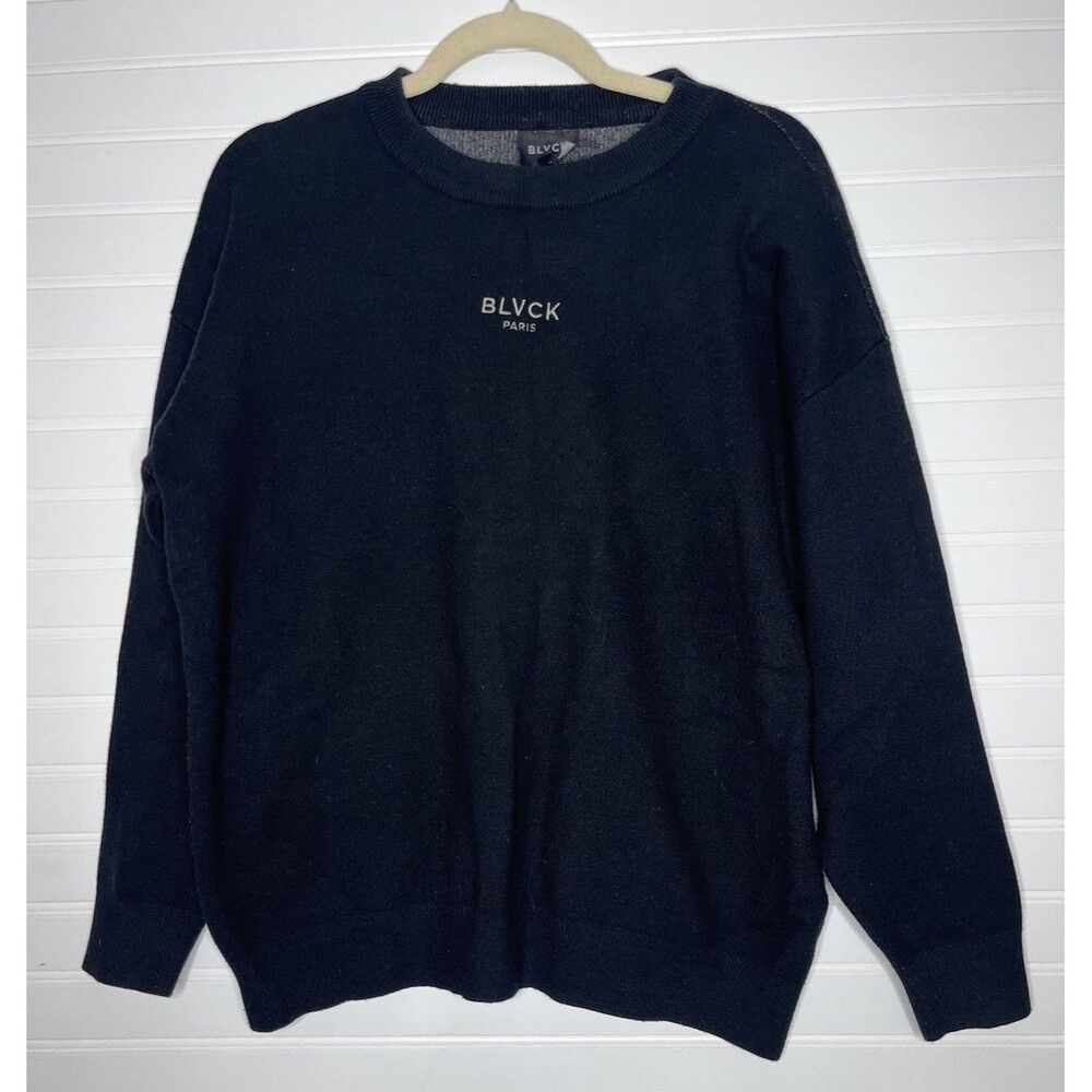 Blvck Paris Logo Pullover Sweatshirt Sweater Men Size XS Cashmere Blend